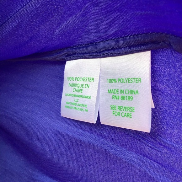 Lilly Pulitzer Haylee Ruffle Off The Shoulder Blouse Royal Purple NEW Size XXS - Picture 10 of 10